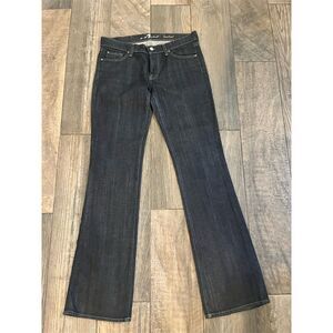 7 For‎ All Mankind Women's Bootcut Jeans Size 29 Blue Denim Floral Accents